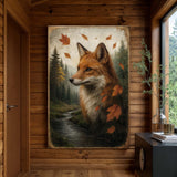 Autumn Fox Double Exposure Wall Art