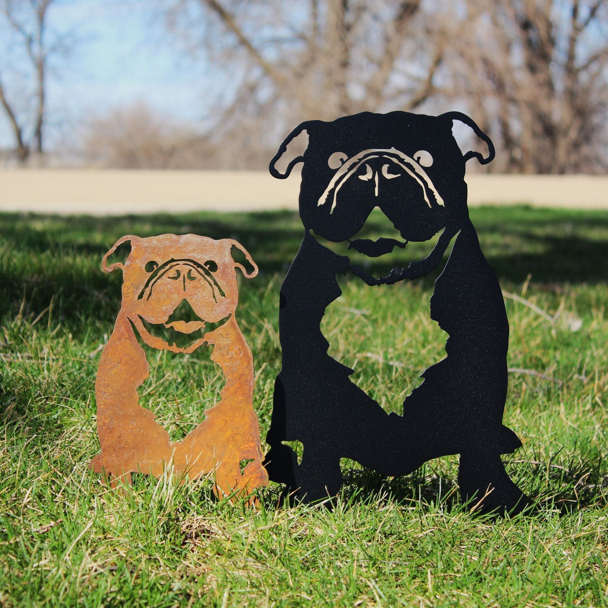 English Bulldog Garden Stake
