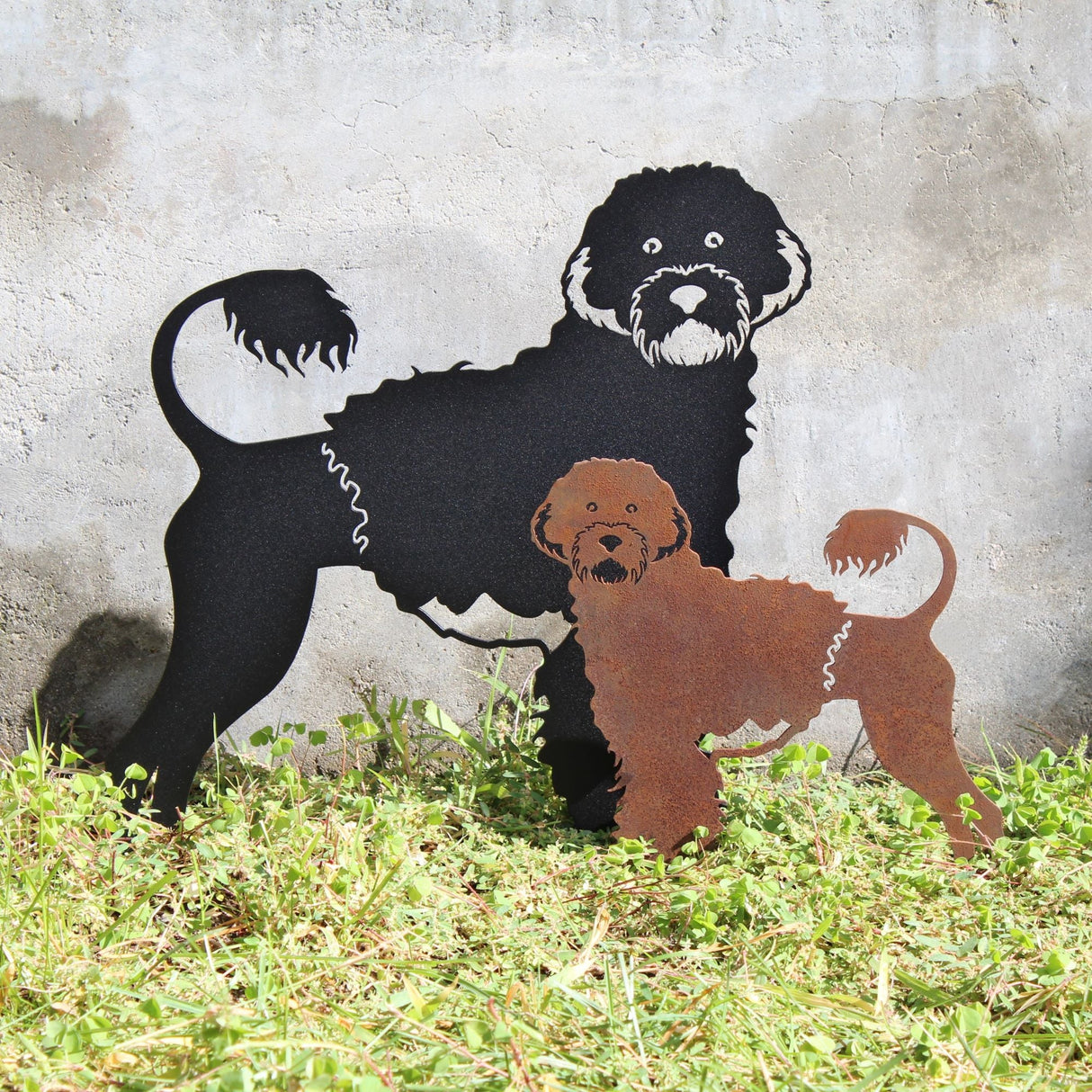 Portuguese Water Dog Garden Stake