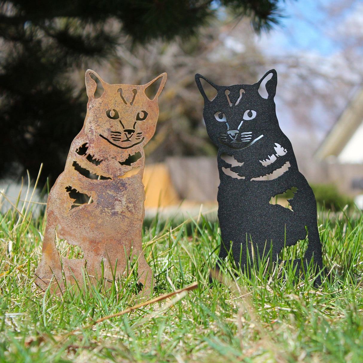 Shorthair Tabby Garden Stake