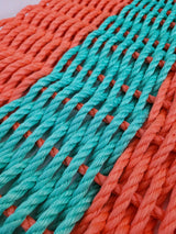 Orange & Teal Lobster Rope Doormat