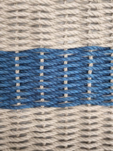 Lobster Rope Mat Tan and Navy Blue, Natural Color