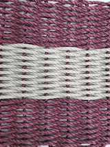 Lobster Rope Mat Burgundy and Tan