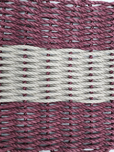 Lobster Rope Mat Burgundy and Tan