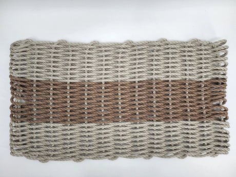 Lobster Rope Mat Tan and Brown, Natural Color