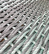 Light Gray & Seafoam Double Weave Lobster Rope Doormat