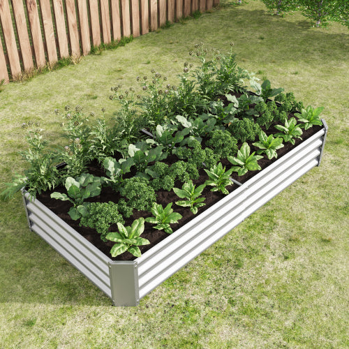 Rectangular Metal Raised Garden Bed