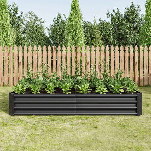 Rectangular Metal Raised Garden Bed