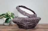 Large Natural Stone Self Watering / African Violet Pot