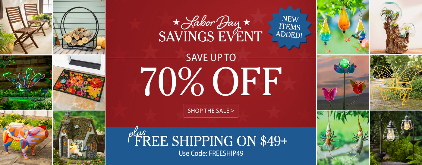 Labor Day Savings Event Save Up To 70% OFF Shop the Sale > Plus Free Shipping on $49+ Use code: FREESHIP49