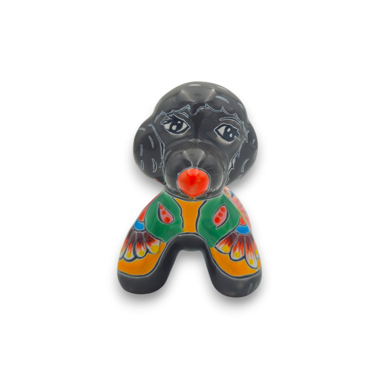 Colorful Talavera Poodle Planter | Mexican Hand-Painted Pottery