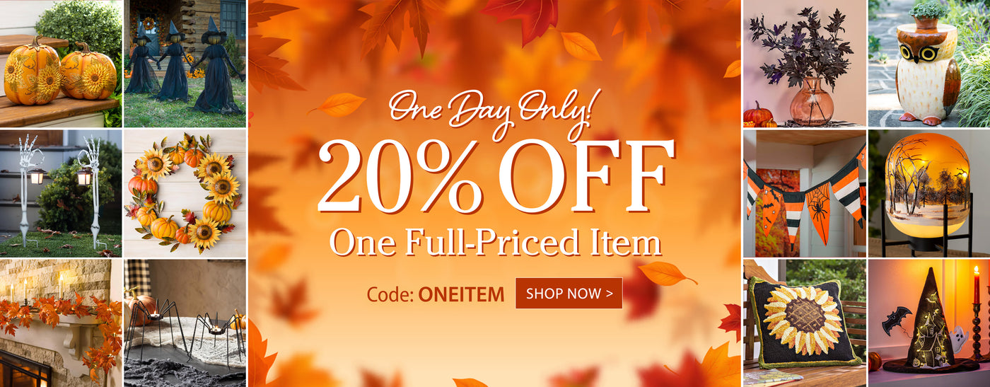 One Day Only! 20% Off One Full-Priced Item Code: ONEITEM Shop Now >