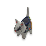 Colorful Talavera Cat Planter | Mexican Ceramic Art