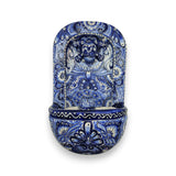 Blue & White Talavera Wall Fountain | Handcrafted Mexican Ceramic