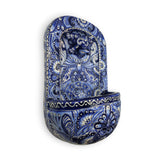 Blue & White Talavera Wall Fountain | Handcrafted Mexican Ceramic