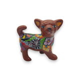Talavera Chihuahua Dog Figurine | Handcrafted Mexican Art