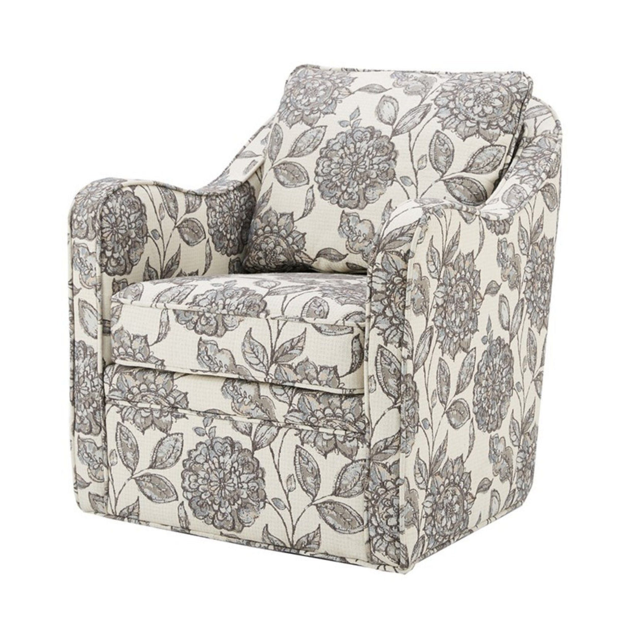 Floral Rotating Arm Chair