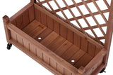 2-Pack Raised Garden Beds with Trellis, Outdoor Wooden Plant Box, and Plant Stand