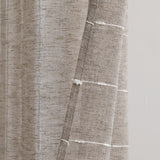 Farmhouse Textured Grommet Sheer Window Curtain Panel Set