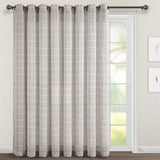 Farmhouse Textured Grommet Sheer Ultra Wide Window Curtain Panel