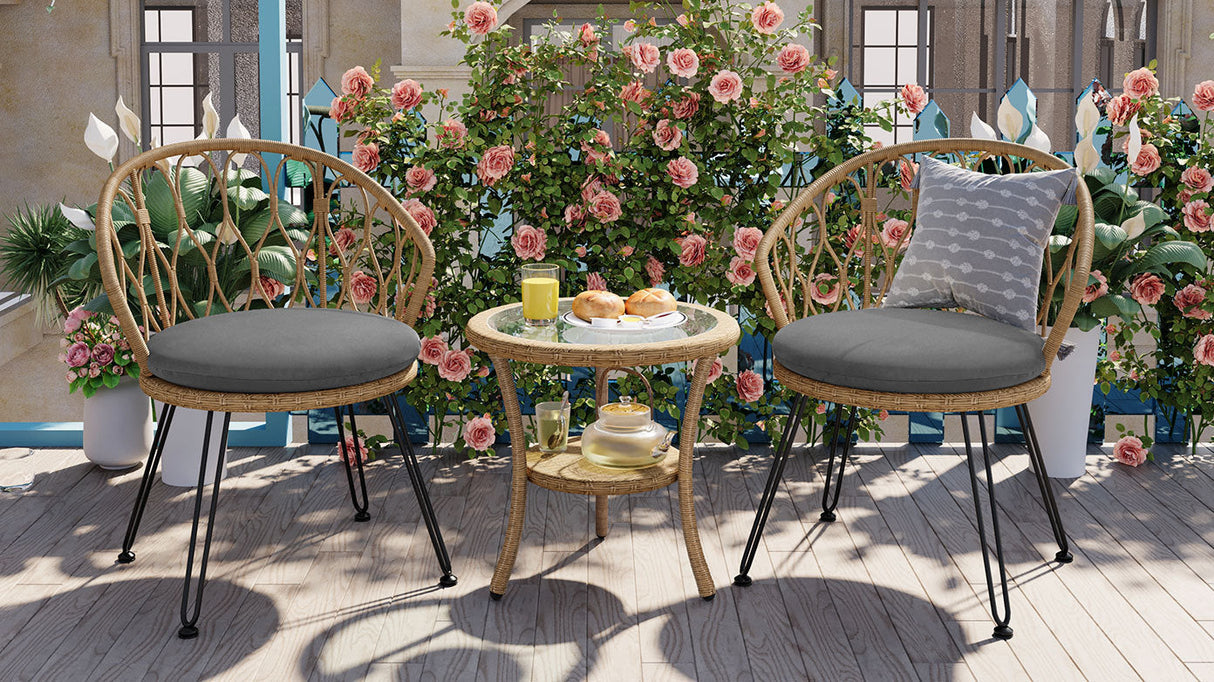 Outdoor Rattan Patio Seating Set