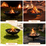 Heavy-Duty Metal Fire Pit Bowl