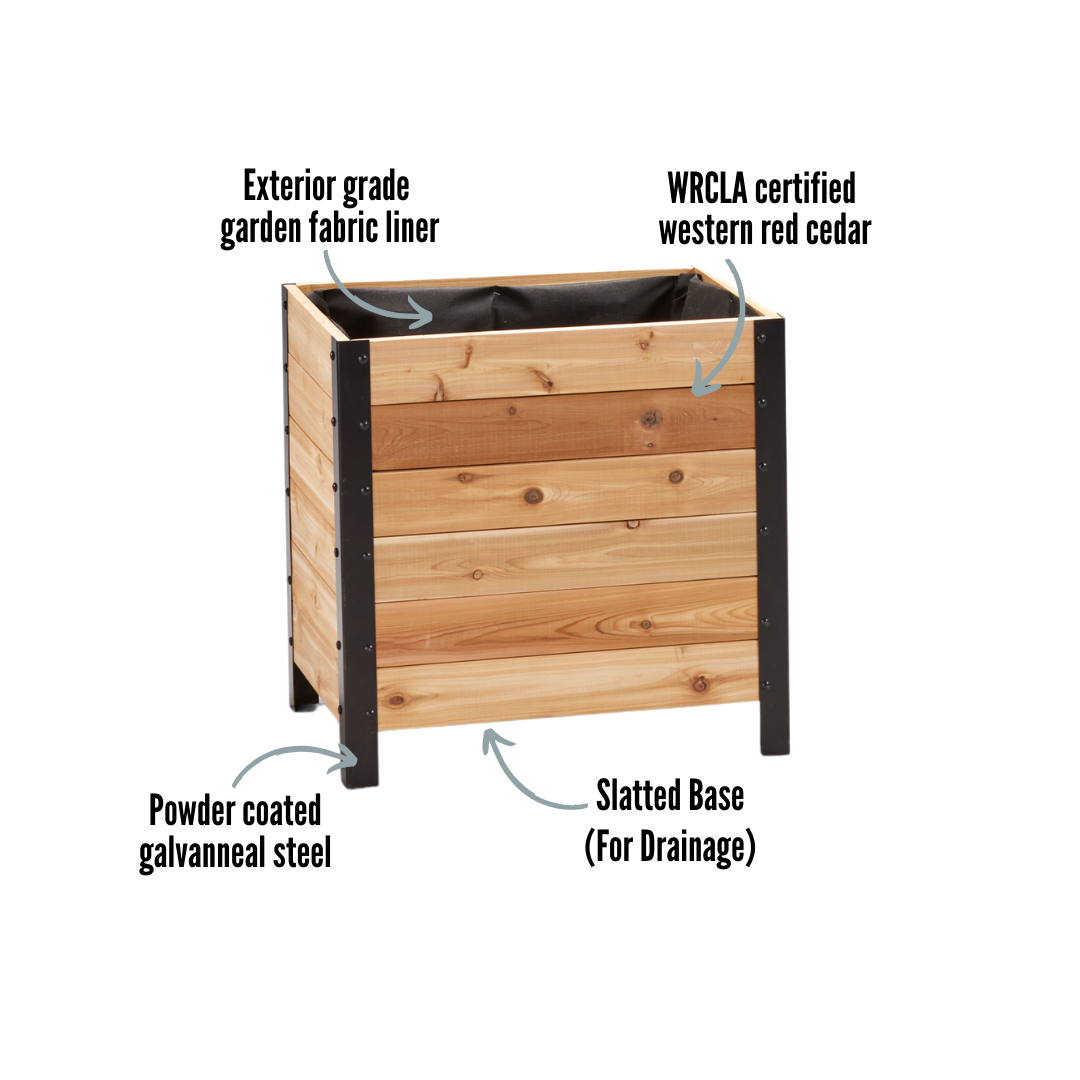 Square Cedar Planter Box