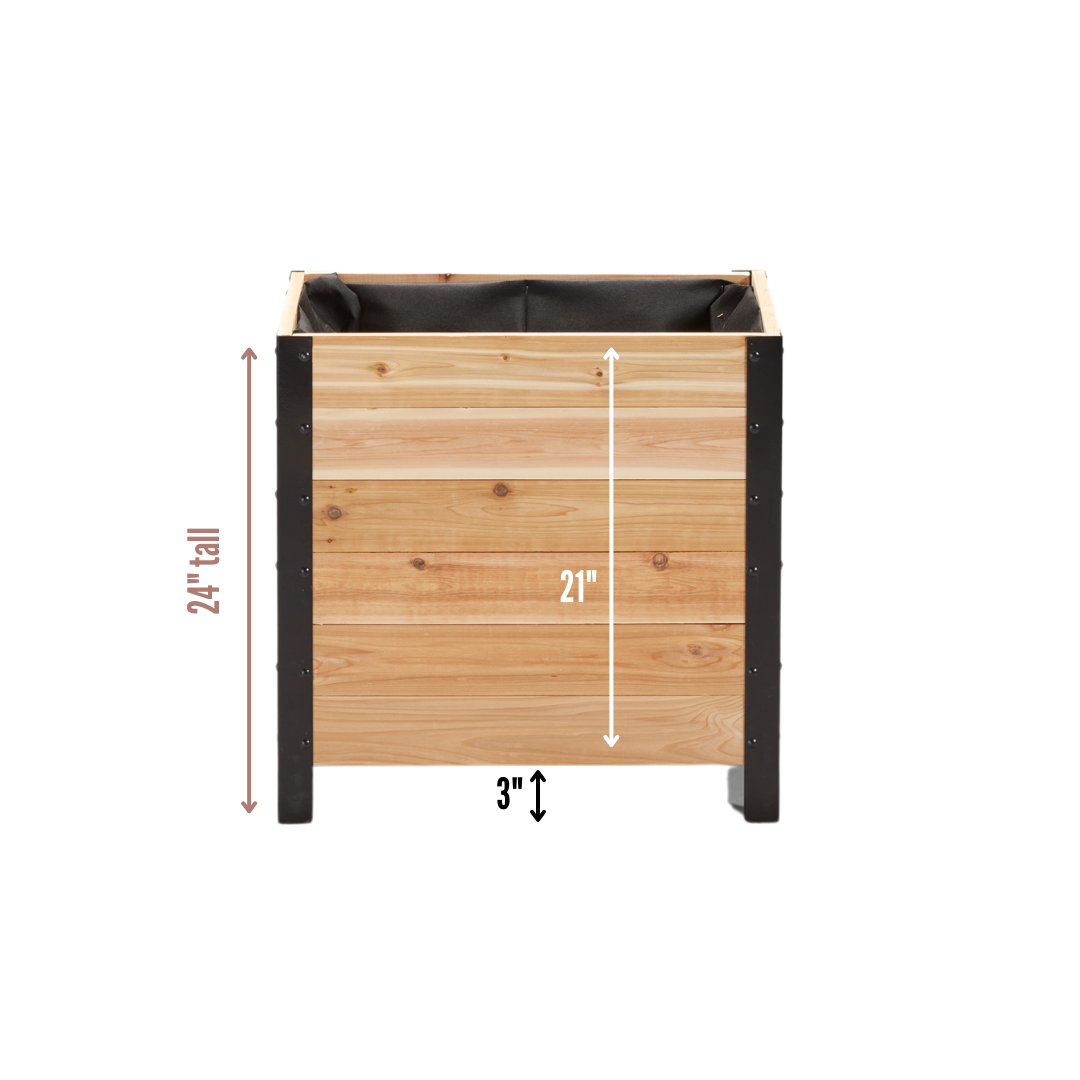 Square Cedar Planter Box