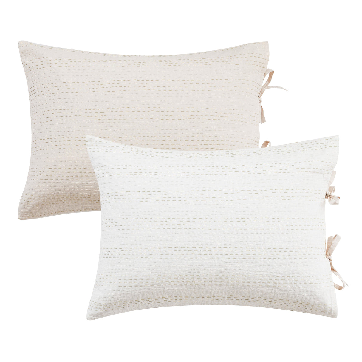 Hand Stitched Reversible Kantha Pillow Sham Pairs