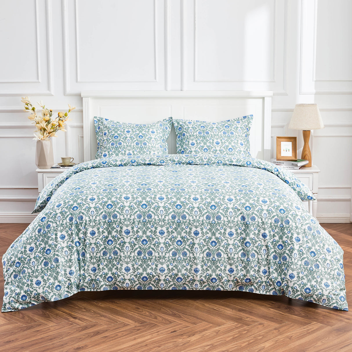 Arts & Crafts Floral Printed Duvet Set