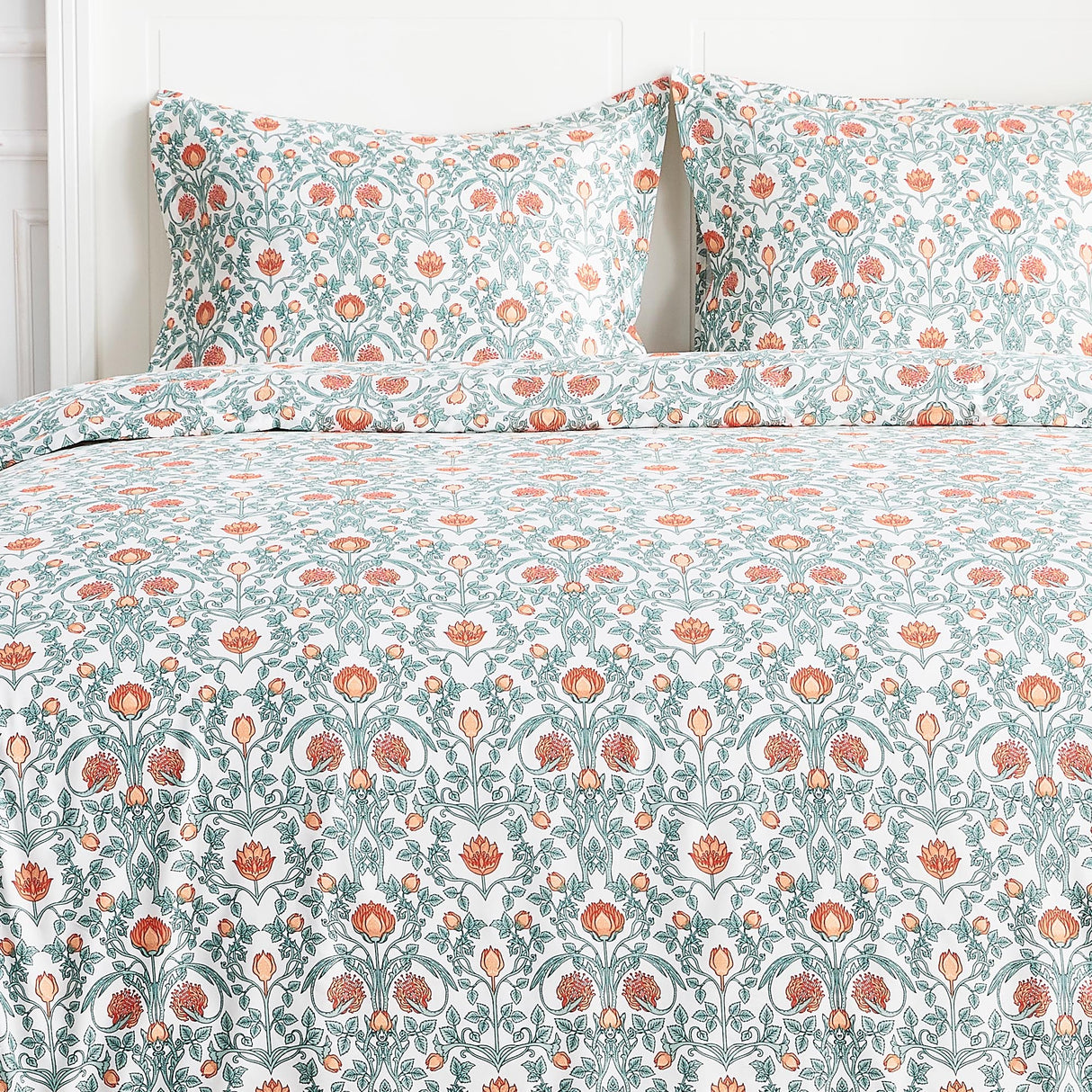Arts & Crafts Floral Printed Duvet Set