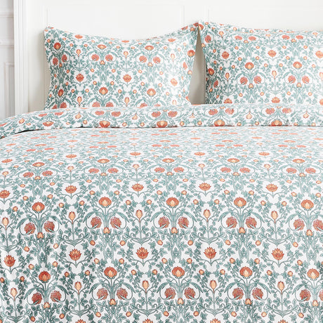Arts & Crafts Floral Printed Duvet Set
