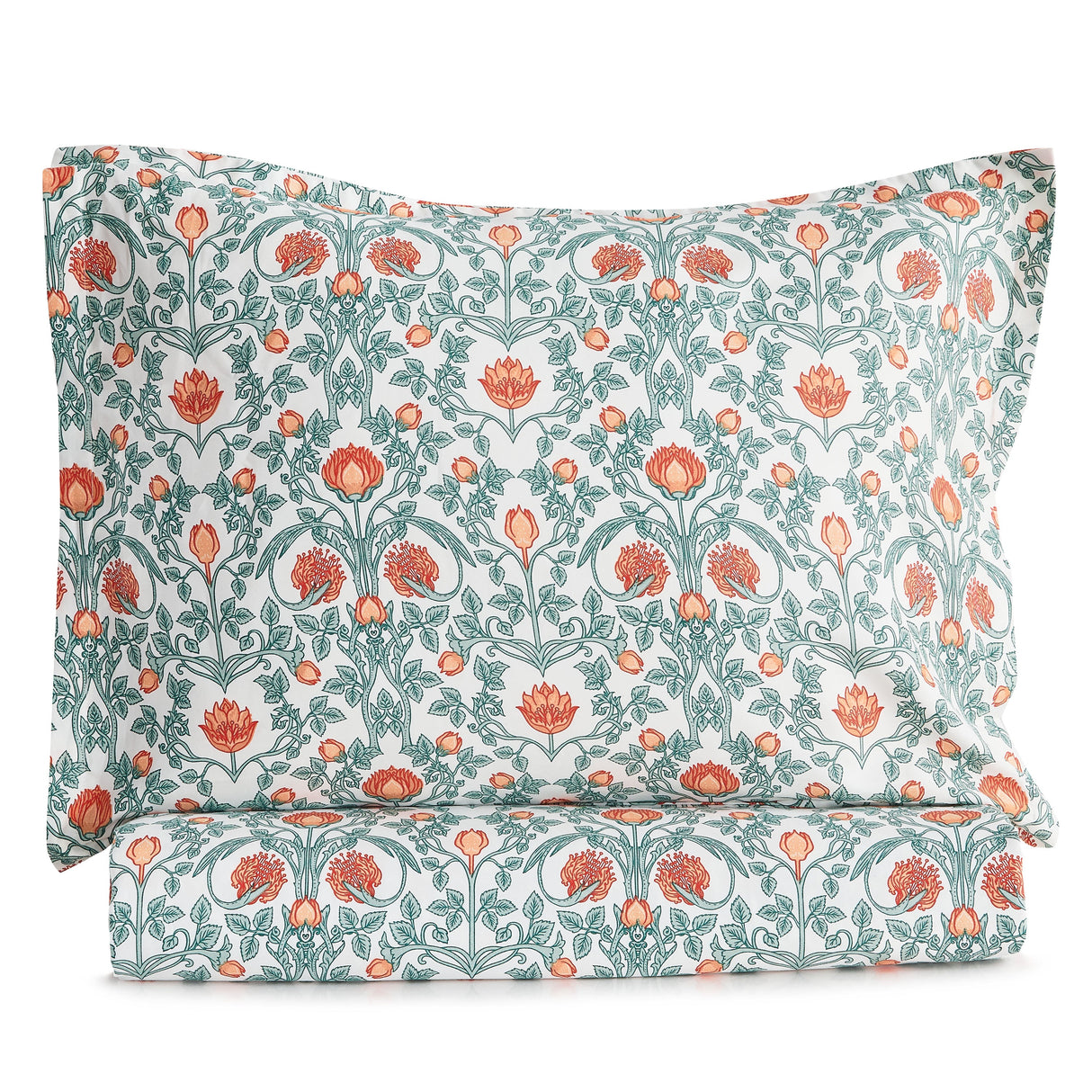 Arts & Crafts Floral Printed Duvet Set