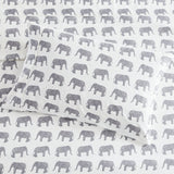 Elephants Flannel Sheet Set