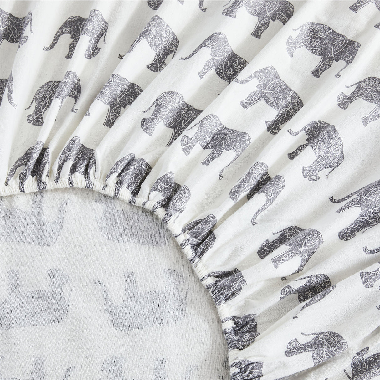 Elephants Flannel Sheet Set