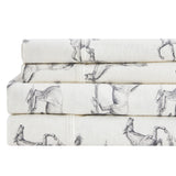Horses Flannel Sheet Set