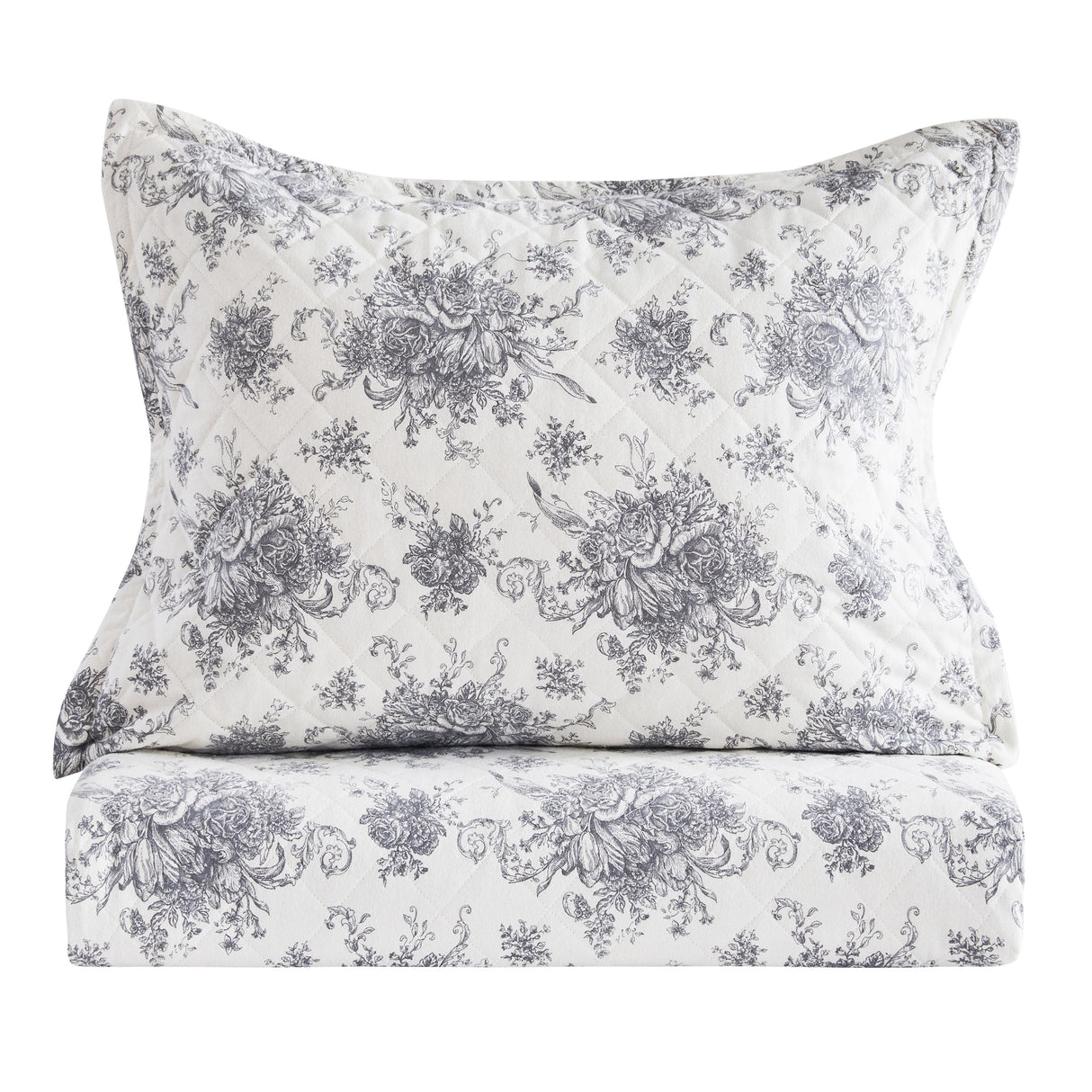 Petit Toile Cotton Flannel Quilt Set