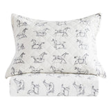 Horses Cotton Flannel Quilt Set