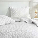 Diamond Scallop Cotton Voile Hand Stitched Quilt Set
