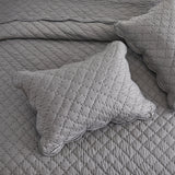 Diamond Scallop Cotton Voile Hand Stitched Quilt Set