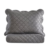 Diamond Scallop Cotton Voile Hand Stitched Quilt Set