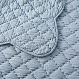 Diamond Scallop Cotton Voile Hand Stitched Quilt Set