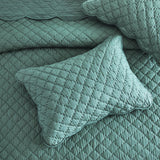 Diamond Scallop Cotton Voile Hand Stitched Quilt Set