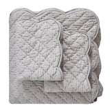 Diamond Scallop Cotton Voile Hand Stitched Quilt Set