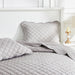 Diamond Scallop Cotton Voile Hand Stitched Quilt Set