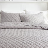 Diamond Scallop Cotton Voile Hand Stitched Quilt Set