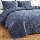 Dancing Triangles Stonewashed Cotton Quilt Set