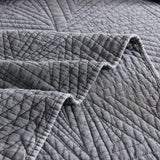 Dancing Triangles Stonewashed Cotton Quilt Set