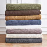 Dancing Triangles Stonewashed Cotton Quilt Set