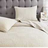 Dancing Triangles Stonewashed Cotton Quilt Set